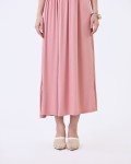 SIXDO G-Pink V-Neck Woven Flared Dress